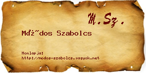 Módos Szabolcs névjegykártya