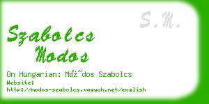 szabolcs modos business card